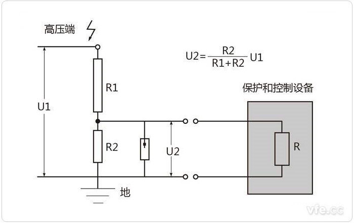 电阻分压器道理图