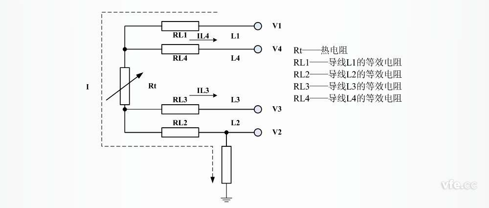 热电阻四线造引线方式