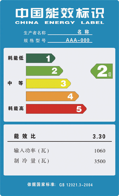 能效标识 能效标识