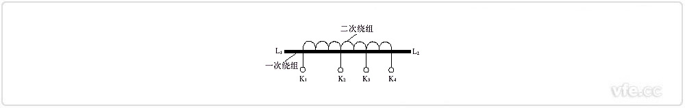 多抽头电流互感器结构道理示意图